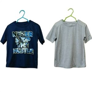 Athletic Works Boys navy blue and gray Short Sleeve t shirts size 4 - 5  XS